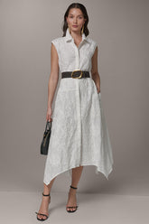 Donna Karan | SLEEVELESS MIDI SHIRT DRESS