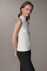 Donna Karan | SLEEVELESS MOCK NECK BLOUSE