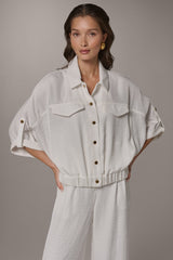 Donna Karan | CINCHED HEM SHIRT