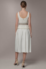 Donna Karan | TWEED MIXED MEDIA MIDI TANK DRESS