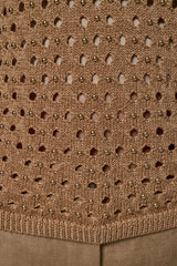 Donna Karan | SLEEVELESS OPEN-STITCH HALTER SWEATER