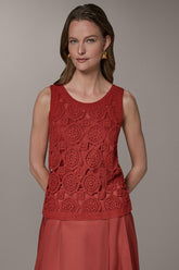 Donna Karan | SLEEVELESS CROCHET SHELL