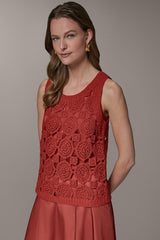 Donna Karan | SLEEVELESS CROCHET SHELL