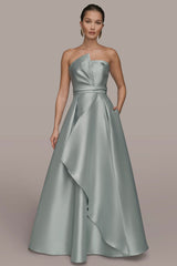 Donna Karan | MIKADO SATIN STRAPLESS GOWN
