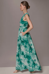 Donna Karan | CHIFFON FLORAL ONE-SHOULDER GOWN