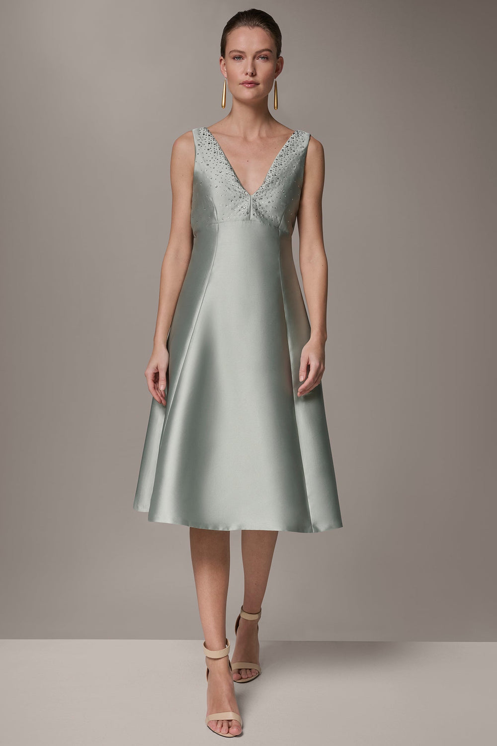 Donna Karan | MIKADO CRYSTAL MIDI GOWN