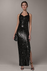 Donna Karan | SEQUIN HALTER GOWN