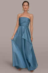 Donna Karan | STRAPLESS RUFFLE A-LINE GOWN