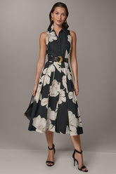 Donna Karan | SLEEVELESS MIDI HALTER SHIRT DRESS