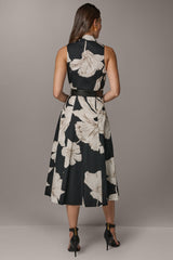 Donna Karan | SLEEVELESS MIDI HALTER SHIRT DRESS