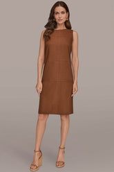 Donna Karan | LINEN-BLEND SHIFT DRESS
