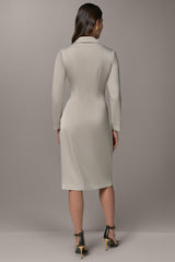 Donna Karan | LONG SLEEVE WRAP-EFFECT SHIRT DRESS