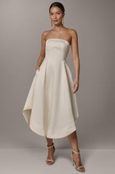 Donna Karan | MIKADO STRAPLESS MIDI GOWN