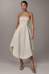 Donna Karan | MIKADO STRAPLESS MIDI GOWN