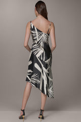 Donna Karan | ASYMMETRIC MIDI SLIP DRESS