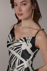 Donna Karan | ASYMMETRIC MIDI SLIP DRESS
