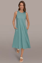 Donna Karan | SLEEVELESS MIDI TRAPEZE DRESS