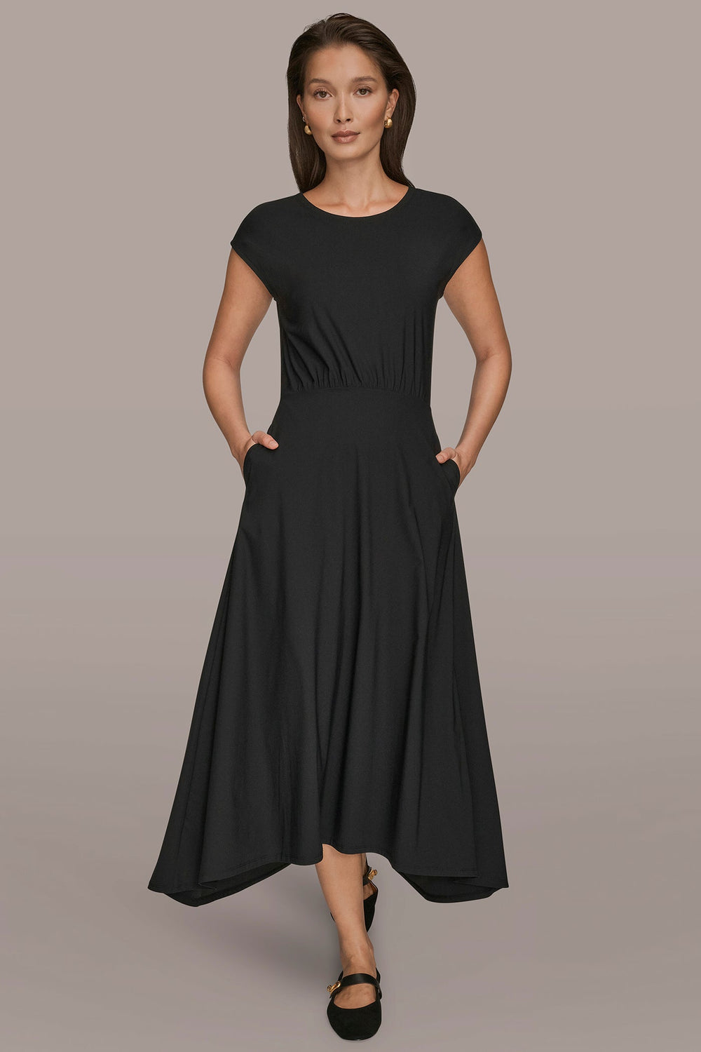 Donna Karan | THE MODERN TRAVEL MIDI FIT AND FLARE DRESS
