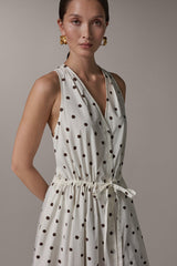 Donna Karan | SLEEVELESS MIDI HALTER DRESS