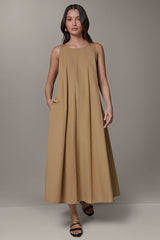 Donna Karan | SLEEVELESS MAXI TRAPEZE DRESS