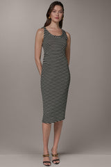 Donna Karan | SLEEVELESS TWIST MIDI DRESS