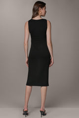 Donna Karan | SLEEVELESS TWIST MIDI DRESS