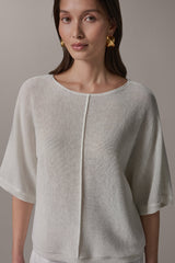 Donna Karan | DOLMAN SLEEVE BALLET NECK SWEATER