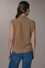 Donna Karan | SLEEVELESS POLO SWEATER
