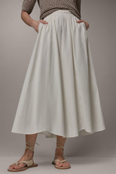 Donna Karan | PINSTRIPE MIDI A-LINE SKIRT