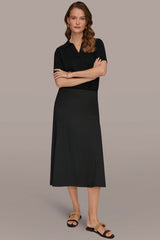 Donna Karan | THE MODERN TRAVEL MIDI HI-LOW TRUMPET SKIRT