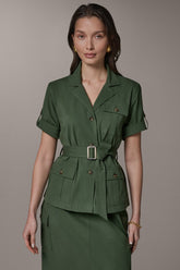 Donna Karan | SHORT SLEEVE SAFARI JACKET