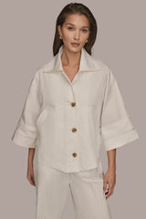 Donna Karan | 3/4-SLEEVE SWING JACKET