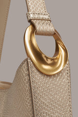 Donna Karan | JERSEY METALLIC SNAKE-EFFECT SHOULDER BAG