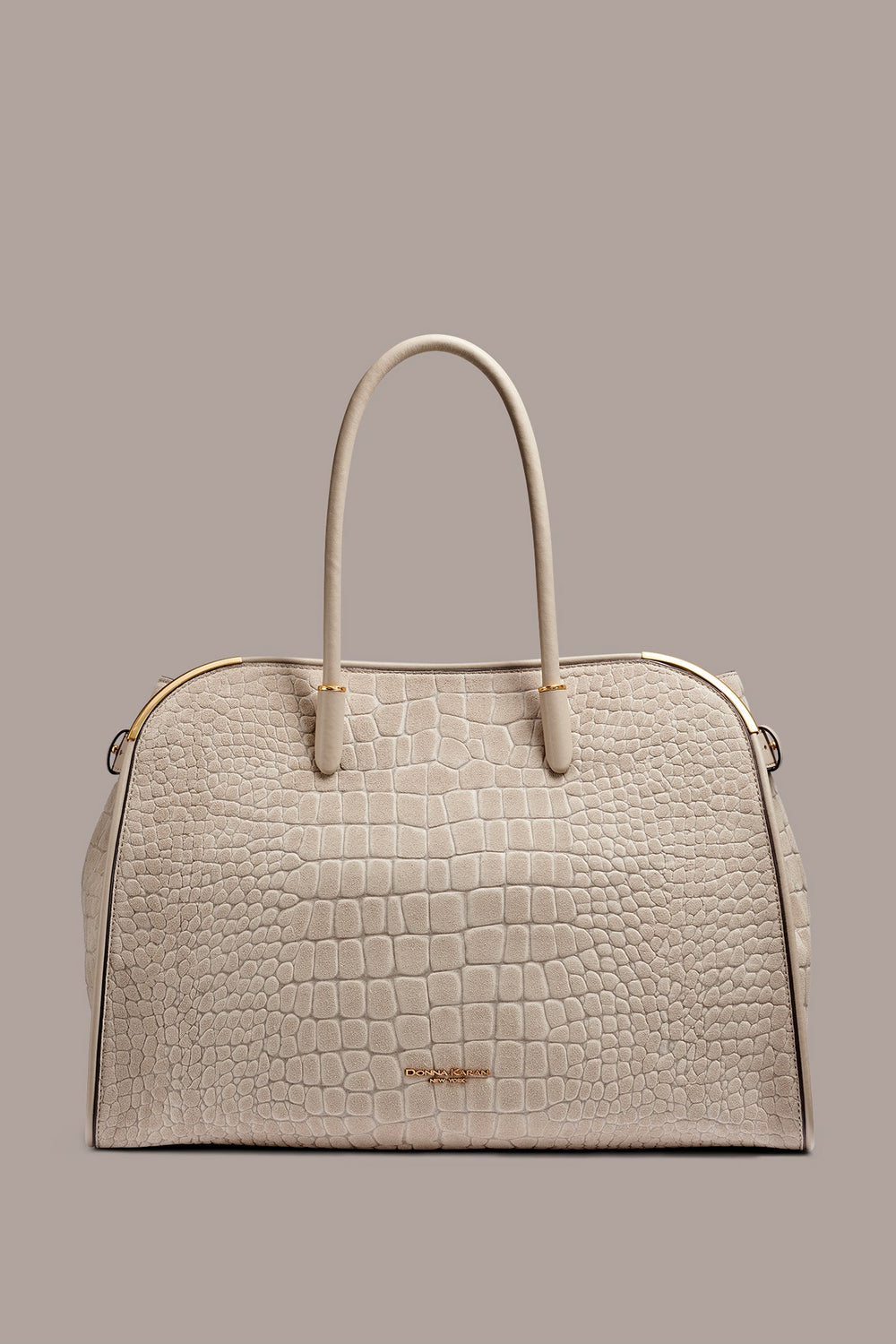 Donna Karan | SATIN CROC-EFFECT SUEDE TOTE
