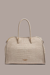 Donna Karan | SATIN CROC-EFFECT SUEDE TOTE