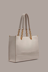 Donna Karan | MERINO LEATHER LOGO TOTE
