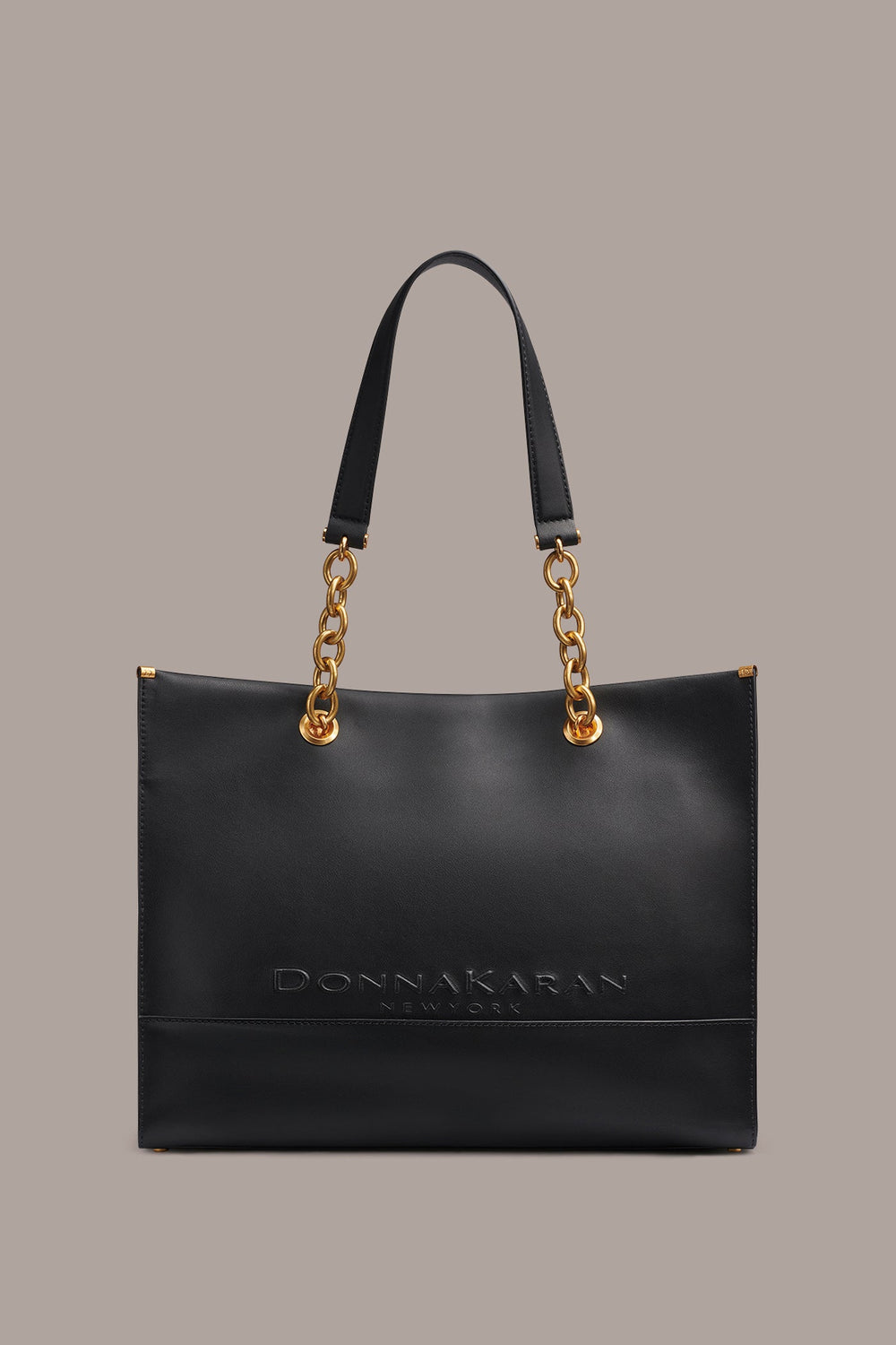 Donna Karan | MERINO LEATHER LOGO TOTE