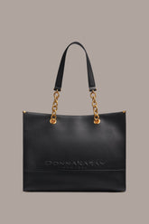Donna Karan | MERINO LEATHER LOGO TOTE