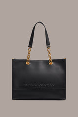 Donna Karan | MERINO LEATHER LOGO TOTE
