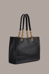 Donna Karan | MERINO LEATHER LOGO TOTE