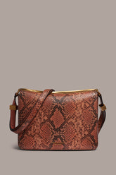 Donna Karan | JERICHO SNAKE-EFFECT LEATHER SHOULDER BAG