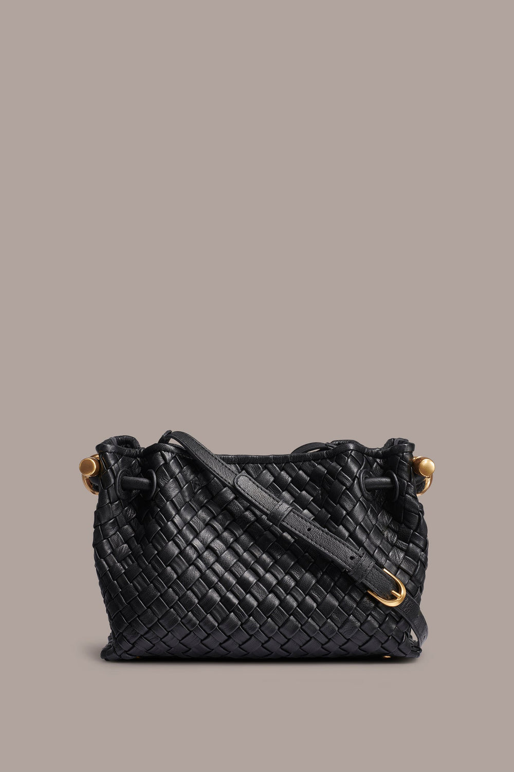 Donna Karan | CASHMERE WOVEN LEATHER CROSSBODY BAG