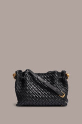 Donna Karan | CASHMERE WOVEN LEATHER CROSSBODY BAG