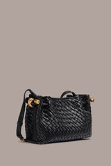 Donna Karan | CASHMERE WOVEN LEATHER CROSSBODY BAG