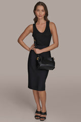 Donna Karan | CASHMERE LEATHER CROSSBODY BAG