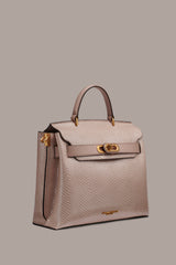 Donna Karan | BRIDGEHAMPTON SNAKE-EFFECT LEATHER SATCHEL BAG