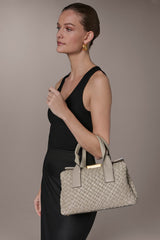 Donna Karan | AMAGANSETT WOVEN LEATHER SATCHEL BAG