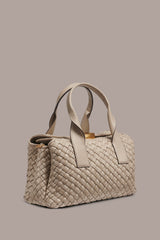 Donna Karan | AMAGANSETT WOVEN LEATHER SATCHEL BAG