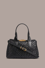 Donna Karan | AMAGANSETT WOVEN LEATHER SATCHEL BAG