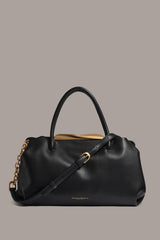 Donna Karan | POPLIN LEATHER SATCHEL BAG
